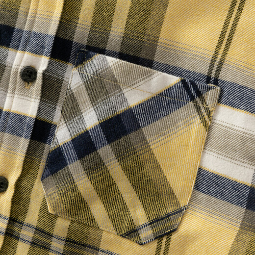 DAVE&BELLA children's shirts plus velvet medium and large children's shirts winter new little boy clothes boys plaid shirts large children's tops yellow plaid in stock 120 cm (recommended height 110-120cm)