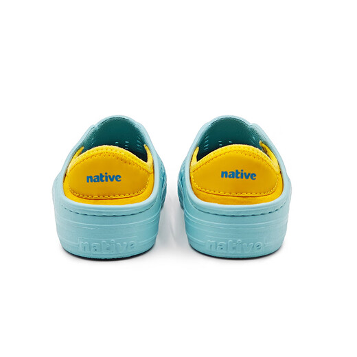 Native Rui Ma's exclusive Jeffery series outdoor beach sandals, lightweight and breathable sports shoes and slippers, tanzanite blue | orange 25