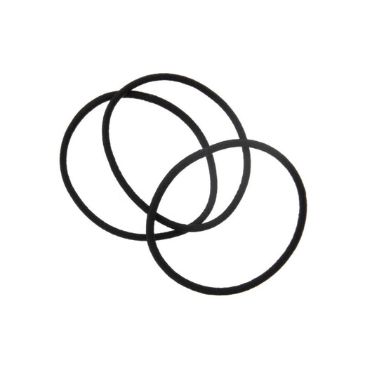 MUJI rubber hair band, hair tie, headband, leather case 57803 black