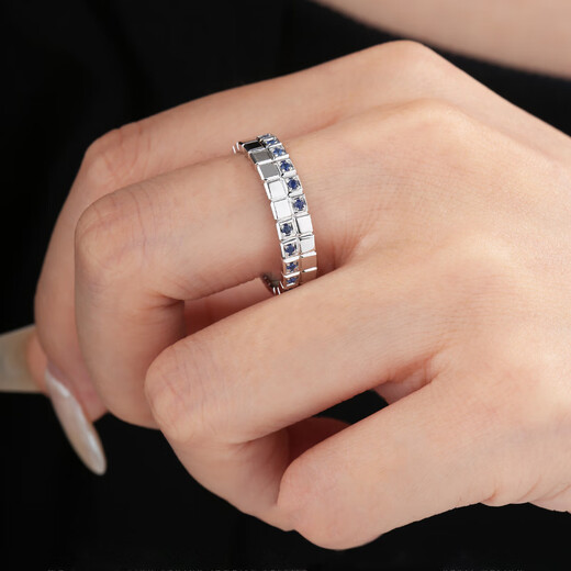 MZMZ customized platinum ring sapphire PT950 men's and women's ring birthday anniversary gift for boyfriend platinum 950 sapphire single ring size 5~15