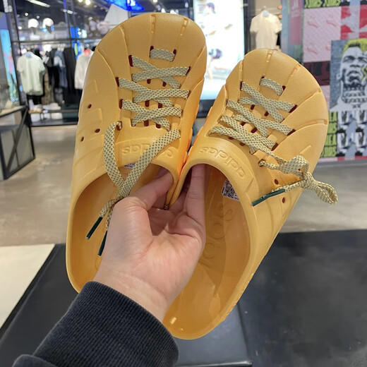 Adidas casual shoes men's shoes women's shoes 2025 summer sports shoes outdoor breathable clogs beach slippers JH9848 JH9851 yellow 40.5