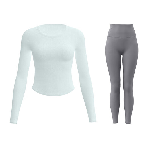 Yoga suit for women 2025 autumn and winter tights Pilates training fitness clothes sports running large size long-sleeved tops Star Black L