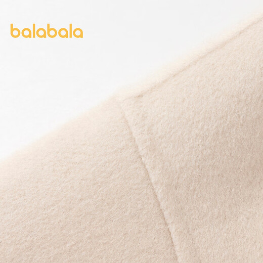 BALABALA Girls' Autumn Outerwear Fashionable Hooded Woolen Coat New Year's Eve Clothes for Older Children Brown Color 00355 165 cm