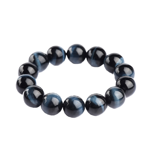 Baoxinfanrui BOSFRU natural blue tiger eye stone bracelet for men and women, eagle eye stone, alexandrite tiger eye stone crystal bracelet, cat's eye stone birthday gift, bead diameter 10mm