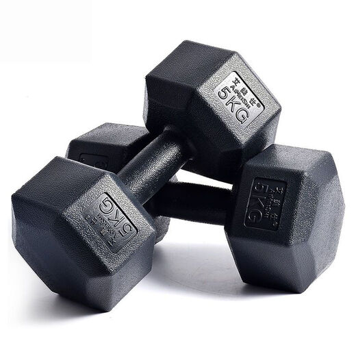 Xu Qixing hexagonal dumbbell men's fitness student 2kg 5kg household 10kg rubber-coated arm training female fitness equipment small dumbbells total weight a pair of 20Jin Jin is equal to 0.5kg (10Jin Jin is equal to 0.5kg *2 pieces)
