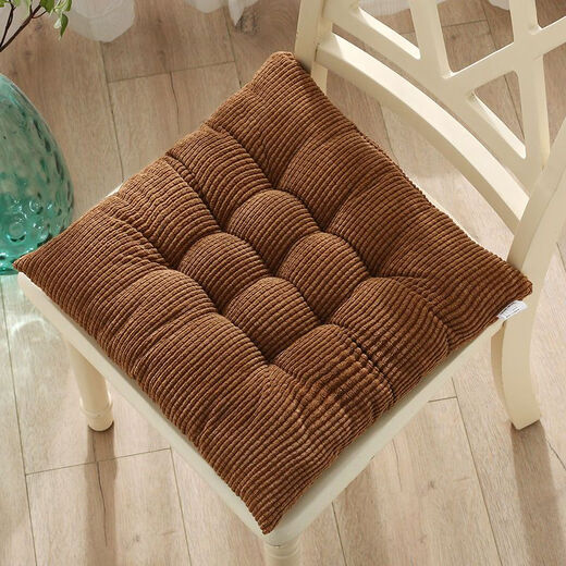 Yingzhuer thickened cushion office four seasons student classroom female stool floor mat butt cushion strap sedentary chair cushion corduroy square Barbie pink 30*30cm