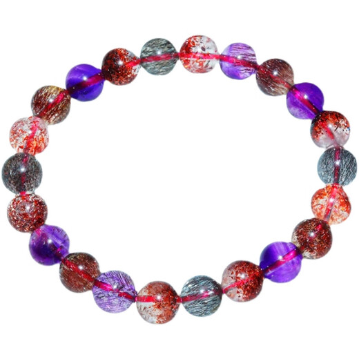 Baozha Super Red Rabbit Fur Gold Strawberry Tourmaline Bracelet Silver Titanium Crystal Tanzanite Peter Stone Purple Titanium Aurora Super Seven Crystal Bracelet Purchase into the live broadcast room to purchase and support three days of unreasonable