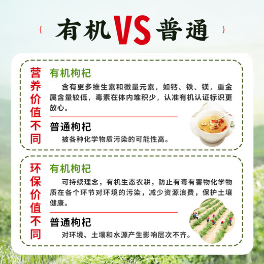 丰凯园实业25年头茬宁夏有机枸杞无硫熏无染色免洗特级 送货上门 教师节礼物 宁夏有机枸杞【 250g*2罐 】