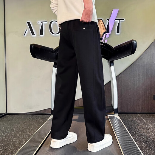 Kuraishi Kazuki high-end sweatpants men's straight-leg pants Pishuai 2025 new trendy loose sports pants spring and autumn casual pants Paris Gray XL