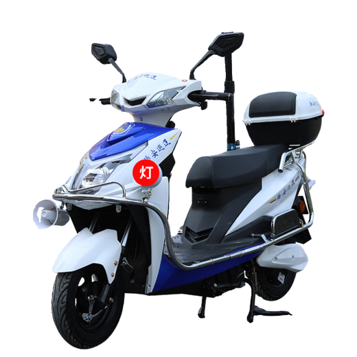 Patrol electric vehicle two-wheeled property security battery vehicle community campus scenic area security fire electric motorcycle patrol vehicle complete vehicle + front strobe light 48-60v empty vehicle does not include battery charger 60V