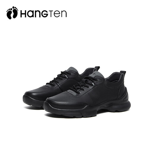 Joyous business casual men's shoes, comfortable autumn style men's dad shoes, lace-up casual sports leather shoes for men, Zijiang black 39