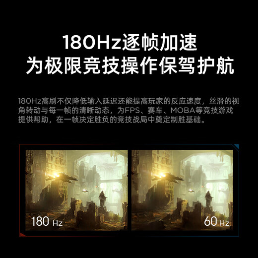 联想（Lenovo）拯救者23.8英寸FHD IPS原生180Hz刷新率 双接口升降旋转 护眼高色域 暗区突围电竞游戏显示器 R24e