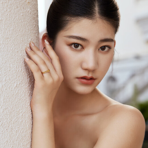 Saturday Fortune (ZLF) S925 silver jewelry ring for women yellow zirconium glass light luxury fashion ring bracelet for birthday gift T size 16