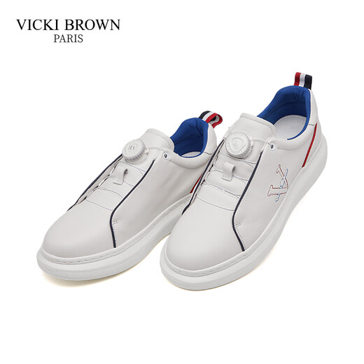 未毕【法国品牌】高端休闲鞋男2025新款百搭男鞋厚底增高男士小白鞋 白色 41