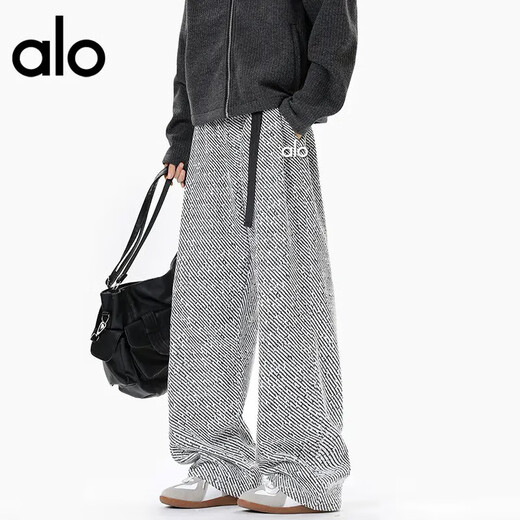 ALO YOGA 2025 autumn and winter new student wear brand spot withdrawal brand discount American retro collision couple parent-child wear dark gray dark gray M 95-110Jin Jin equals 0.5 kg