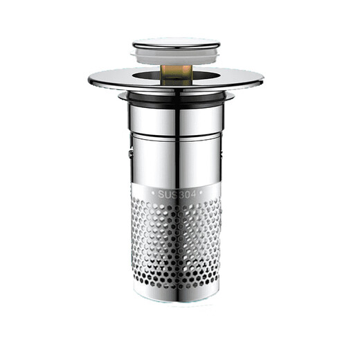 OLEWA Germany washbasin leak plug washbasin bounce core drain pipe fittings push-type anti-odor plug copper core bounce 304 stainless steel filter filter anti-clogging丨quick drainage