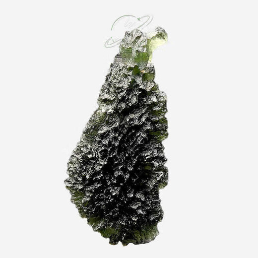 DRJEFUN natural Czech meteorite pendant raw stone fidelity glass meteorite bare stone couple necklace men and women pendant 12.45G