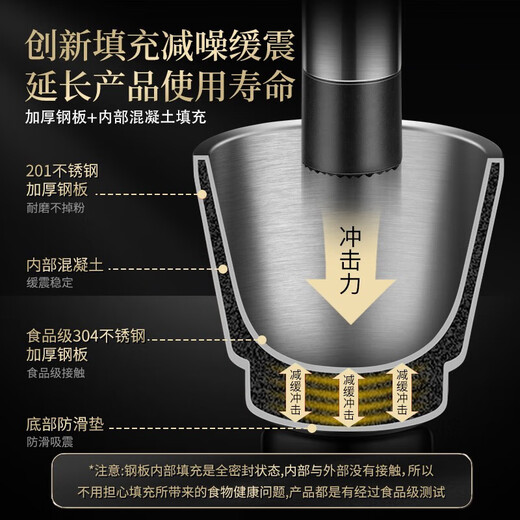 No Miyoupin 304 stainless steel garlic masher household mash jar manual garlic grinder garlic mortar masher mortar mortar