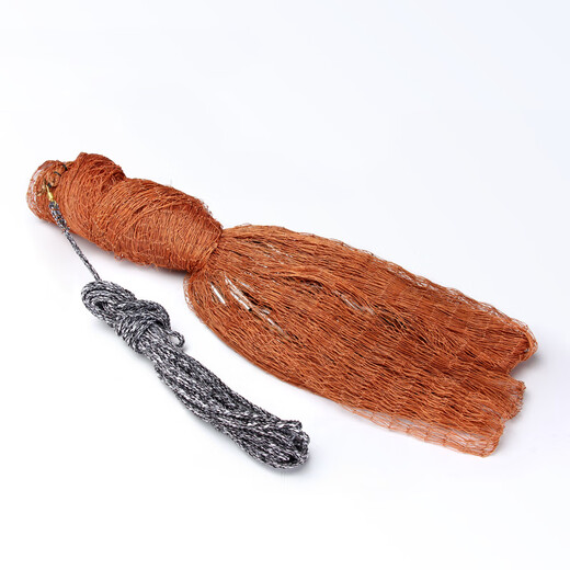 Ximei old-fashioned traditional hand-cast net, hand-thrown fish net, cast-net fish net, catch and throw, easy to throw, rotating net, automatic artifact, hand-made steel pendant-tire wire 4 meters high 1.5 finger mesh 8 Jin Jin equals 0.5 kg