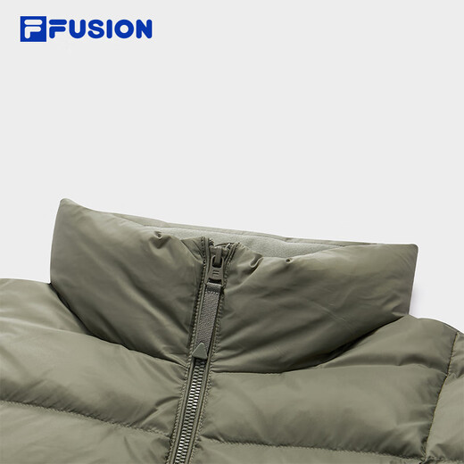 FILA FUSION Fila trendy brand down jacket for women 2025 winter new fashion casual stand collar warm jacket Mocha Brown-BN S 160/80A/S