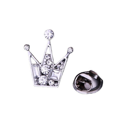 Timo Crown Collar Nadel Herrenbrosche Accessoires Anzug Kristall Brosche Zhang Songwen gleiche Kragen Nadel Hemd Pin Summer Gun Black Crown Tinte Blue Diamond plus Ersatzknopf B00-307