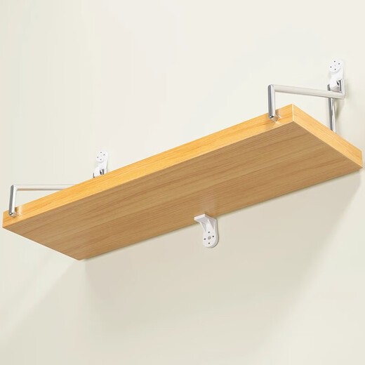 All without punching holes, wall storage rack, bedside wall-mounted partition, living room wall projector, router shelf, wall-mounted bookshelf, solid wood color 40*20 (two pieces)