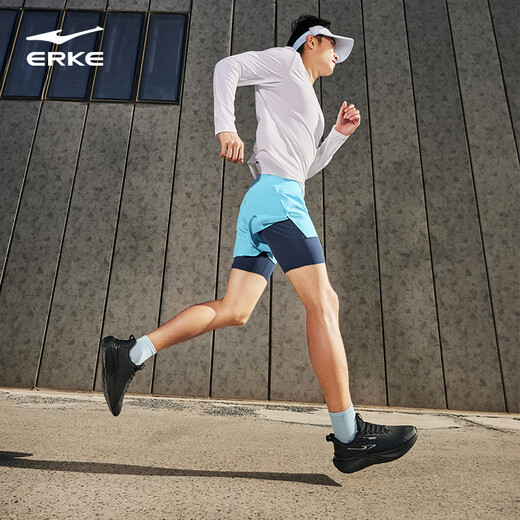 Hongxing Erke Men's Shoes Autumn and Winter New Black Sports Shoes Warm Running Shoes Water-Repellent Running Shoes Men's Leather Shoes Meteor Recommended Model-Water-Repellent Leather Black 42