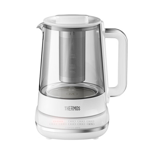 THERMOS health pot small home office glass kettle multi-function reservation constant temperature tea maker scented tea electric kettle EHA-1616E Chinese Valentine's Day gift white 1.5L