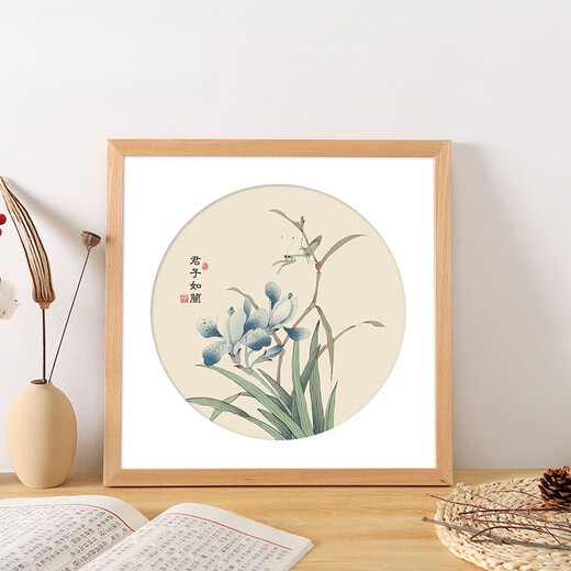 Sanazhixun picture frame mounted empty frame photo frame 33 33 square calligraphy solid wood picture frame 50 50 puzzle 38x38 picture frame solid wood color picture frame square frame can hold 1 piece of 50*50cm (photo frame + cardboard + hook)