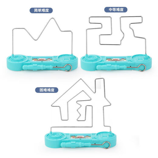 Maze de collision électromagnétique et électrique pour enfants, jouets de niveau d'impact de ligne en direct, entraînement de concentration, jeu de table parent-enfant [difficulté simple] Maze de collision électrique orange