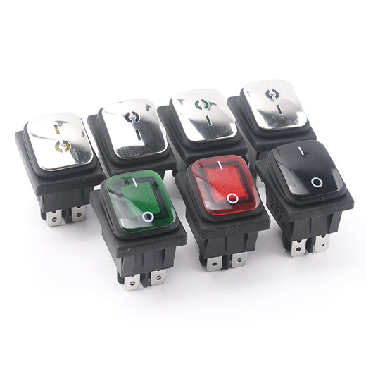 KCD4 waterproof boat switch water dispenser noodle cooker rocker power button 2/3/4/6 feet 2 levels waterproof KCD4 4 feet 2 levels black no light self-reset