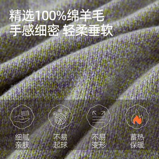 ESE-Y Yiyang 100% Wool Sweater Women's 2025 Autumn and Winter New Round Neck Versatile Casual Slim Thickened Bottoming Sweater Milk Coffee XL