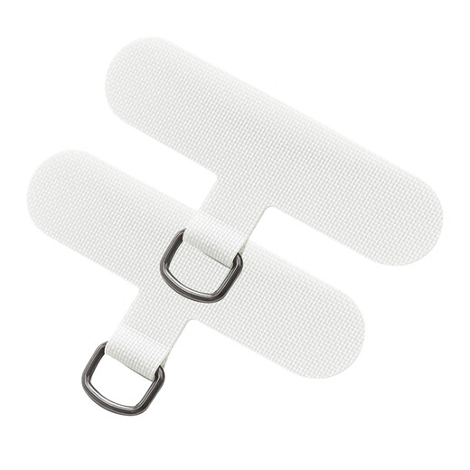 Dipur 2 pack mobile phone lanyard patch wrist short hanging neck shoes long clip phone case fixed card mobile phone chain gasket anti-lost artifact white