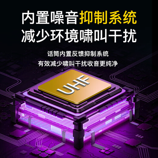 Ringing Wireless Microphone Handheld Microphone Outdoor Performance Singing Audio Amplifier Universal Anti-Howling U-section Hosting Conference Training Speech Trolley Speaker One-to-Two Wireless Microphone Rose Red