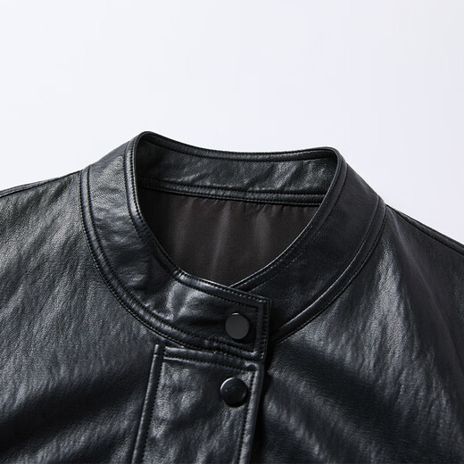 Xiangying cool style black leather jacket for women 2026 spring new style high-end western style pu motorcycle short jacket black M 160/84A/95-110Jin Jin is equal to 0.5 kg