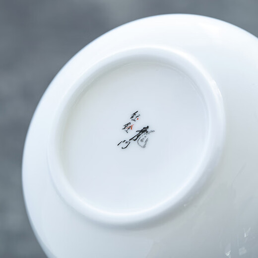 Yuquan Longmen mutton-fat jade glazed office cup Dehua white porcelain tea cup large-capacity water cup household drinking tea cup with lid 3. Longteng office cup (without liner) 380ml