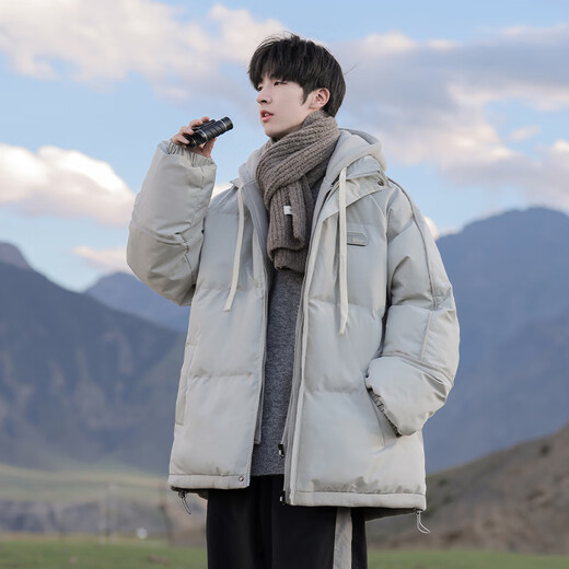 Woodpecker (TUCANO) American cotton-padded jacket for men in winter 2024 new thickened retro cotton-padded jacket winter down jacket fake two-piece trendy brand jacket FJNA302-MY8888 black XL