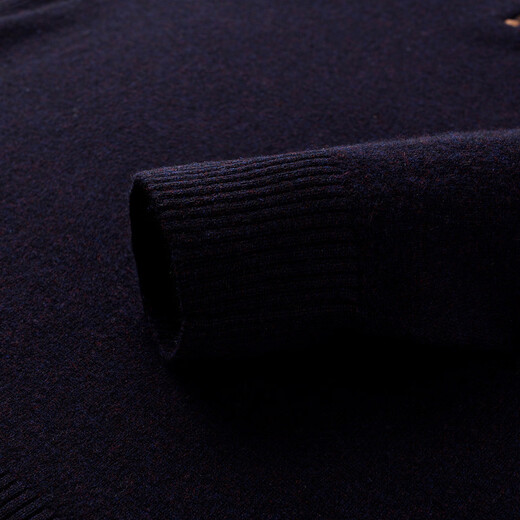 MONTAGUT winter men's 100% pure wool sweater half turtleneck zipper knitted sweater Navy 54