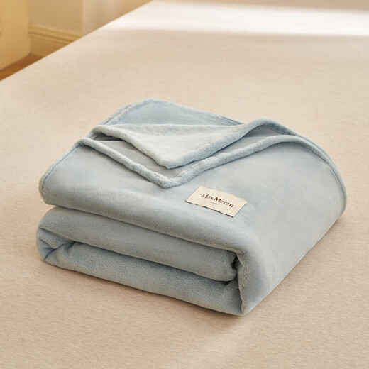 CARTELO thickened milk velvet sheet single piece plush bedspread coral velvet home dormitory warm sheet three-piece cover blanket MAX-baby blue 230*250cm single sheet