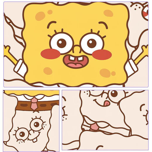 SpongeBob SquarePants Life-size Pillow Big Star Long Pillow Cute Cartoon Plush Doll Sleeping Leg Doll SpongeBob SquarePants-1 60x180 cm (Large Life-size) 2way