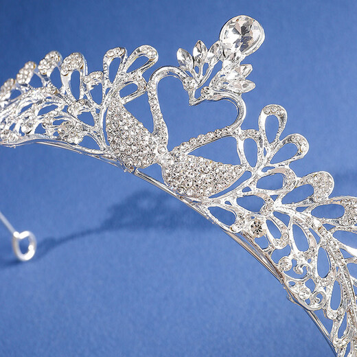 This sea crown tiara children's hair accessories hairband proposal certificate crown birthday gift crown headband crystal tiara crown tiara swan style