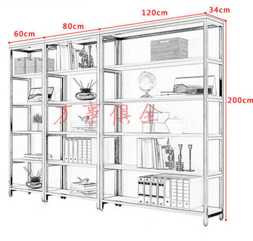 Household multi-layer shelf storage rack commercial simple display rack supermarket floor-standing bookshelf partition storage storage rack 666 combination
