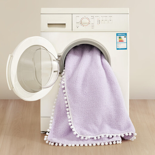 Luolai Home Textile Blanket Thick Flannel Blanket Office Home Nap Air Conditioning Blanket Class A Super Soft Marshmallow Dodo Fleece Blanket Purple 180*200cm