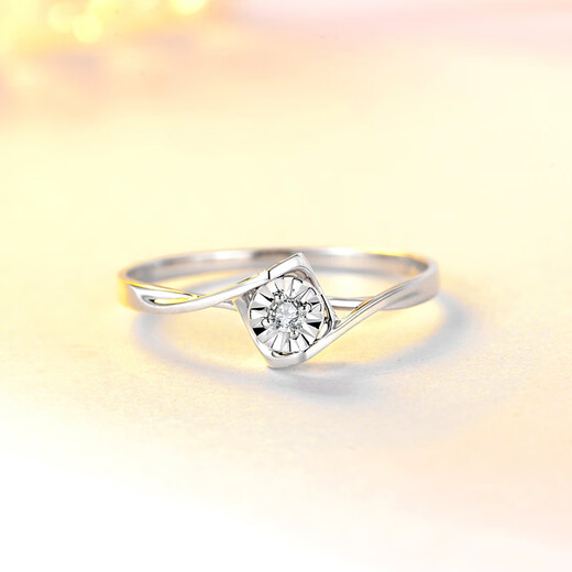 Tico fashion ring for women set with diamond platinum ring closed diamond ring proposal wedding ring birthday gift