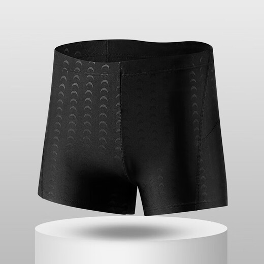 SMVP swimming trunks men's anti-embarrassment men's swimsuit hot spring swimsuit five-quarter pants swimsuit training quick-drying equipment boxer swimming trunks + swimming cap + swimming goggles + nose clip earplugs four-piece set 3XL 3XL recommended 150-170Jin Jin equals 0.5 kg