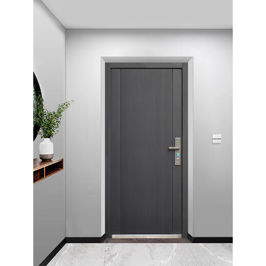 Anti-theft door household entrance door indoor rental room door entrance door outer double door steel engineering single door 2050*960 outsourcing side left opening + mechanical lock