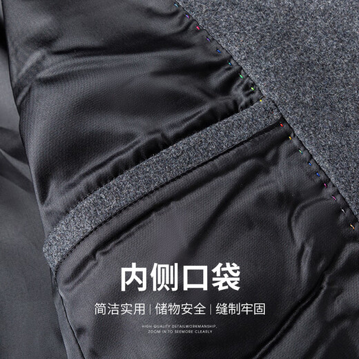 SHANSHAN Shanshan Wool Suit Jacket Men's Autumn and Winter New Thickened Men's Jacket Business Commuting Work Formal Dress Black XL /180 Recommended 135-150 Jin Jin equals 0.5 kg