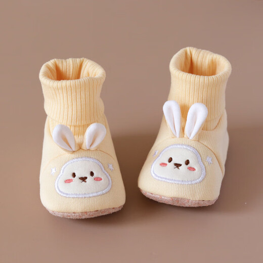 澳颜莱婴儿鞋袜0一6月春婴儿鞋子新生儿步前鞋3不掉软底一体袜子鞋布底5 粉色思兔+蓝色思兔冬款_2双装 11 内长10cm_参考0-5月