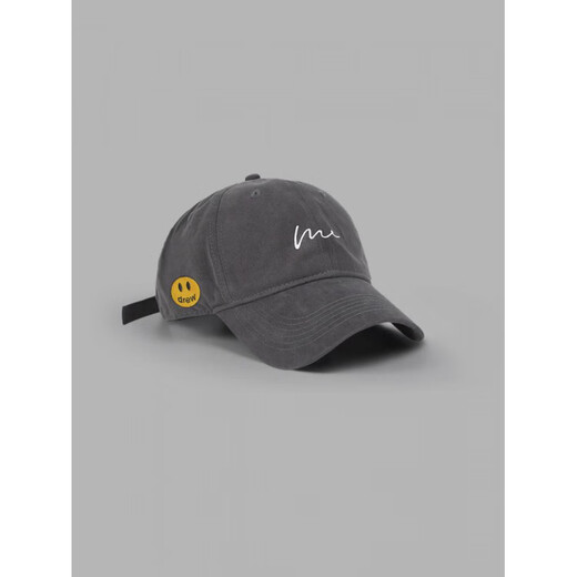 DREW HOUSEDrewHouse Smiling Face Cap for Men, Japanese and Korean Letters, Fashionable Retro Baseball Cap for Women, Apricot