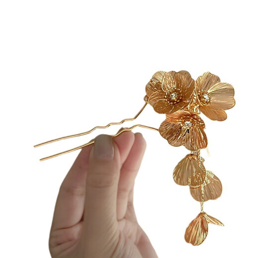 WEISHINI New Chinese Style Metal Flower Tassel Hairpin Light Luxury Style Niche Super Fairy Temperament Flowery Hairpin Hairpin for Women Hairpin B06-201